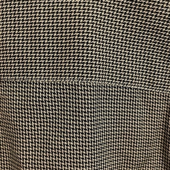 Calibrate Mens button down Dress Shirt 16 34-35. Black, gray,& white houndstooth - Picture 7 of 11